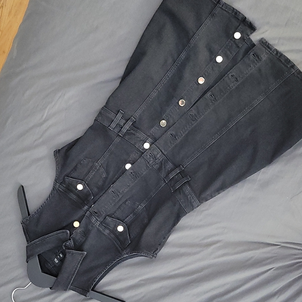 River Island Black Denim Dress